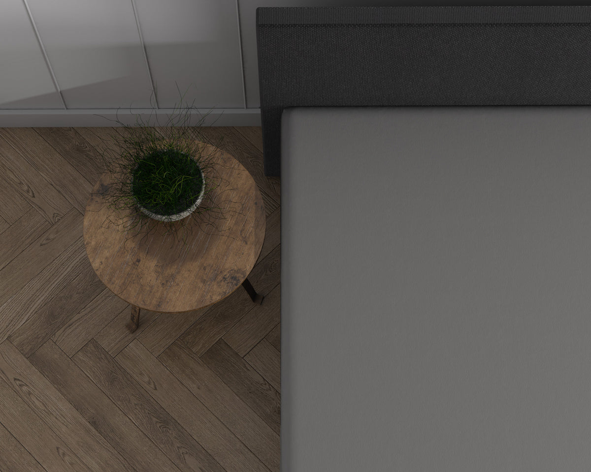 Hoeslaken topper dubbel jersey katoen grijs 190/200 x 220/230 cm, hoekhoogte 20 cm, 220 g/m²