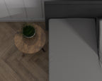 Hoeslaken split-topper dubbel jersey katoen 220 g/m² grijs 160 x 200/220 cm, hoekhoogte 20 cm