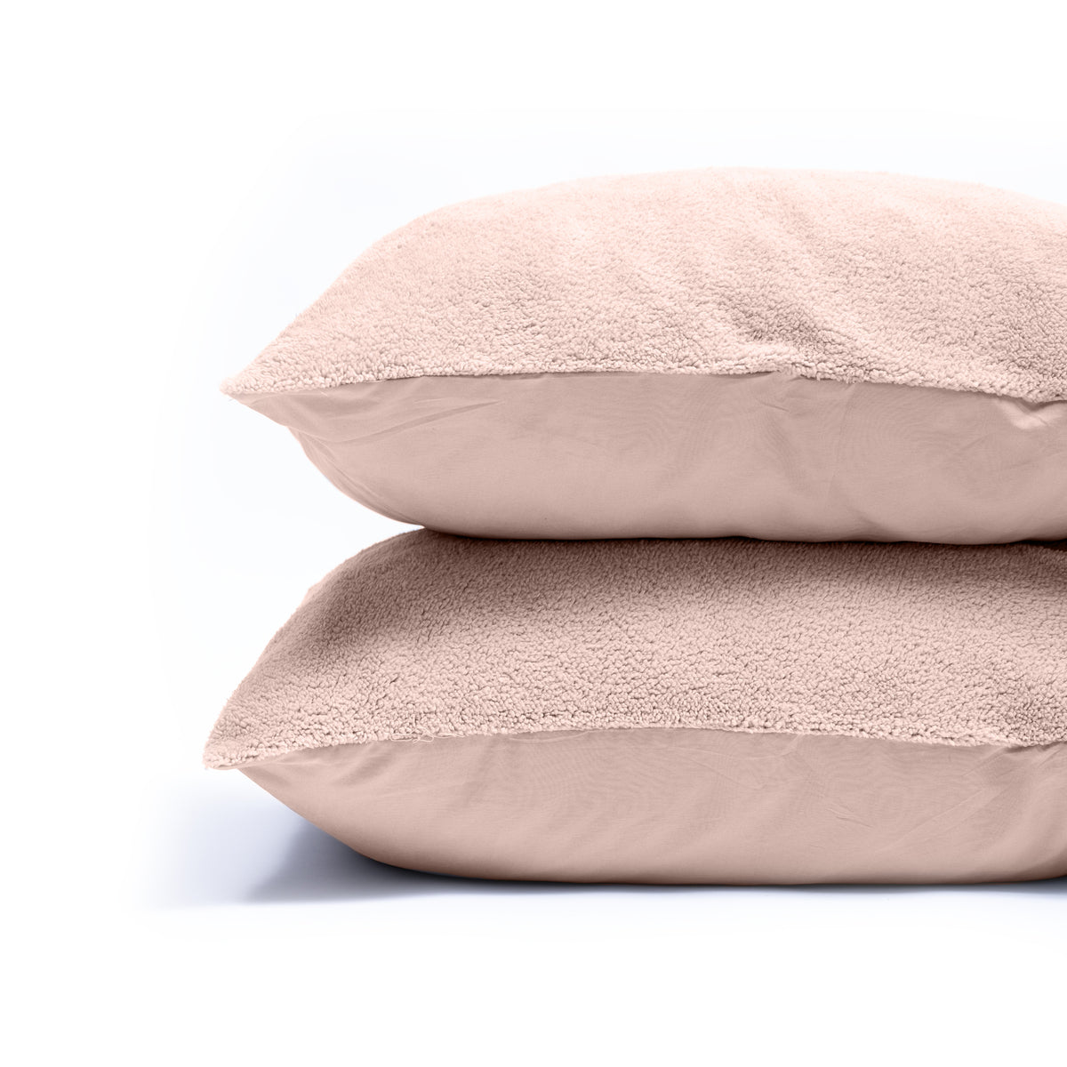 Kussenslopen teddy polyester roze 60 x 70 cm, set van 2 met enveloppsluiting voor de slaapkamer