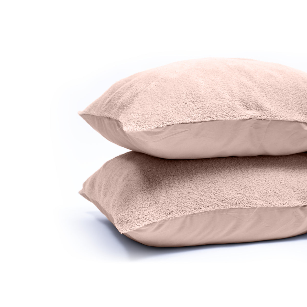 Kussenslopen teddy polyester roze 60 x 70 cm, set van 2 met enveloppsluiting voor de slaapkamer