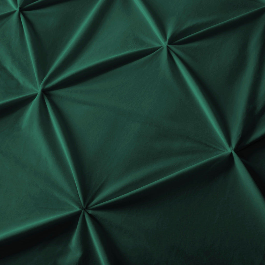 Dekbedovertrek fluweel pintuck groen 140 x 220 cm, met 1 kussensloop 60 x 70 cm, slaapkamer