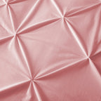 Dekbedovertrek fluweel pintuck roze 240 x 220 cm, met 2 kussenslopen 60 x 70 cm voor slaapkamer