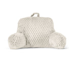 Leeskussen met armleuningen polyester jacquardflanel crème 34 x 50 cm, met draaghandvat voor bed en bank