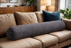 Bodykussen polyester antraciet 140 x 20 cm, met afneembare wasbare hoes voor slaapkamer