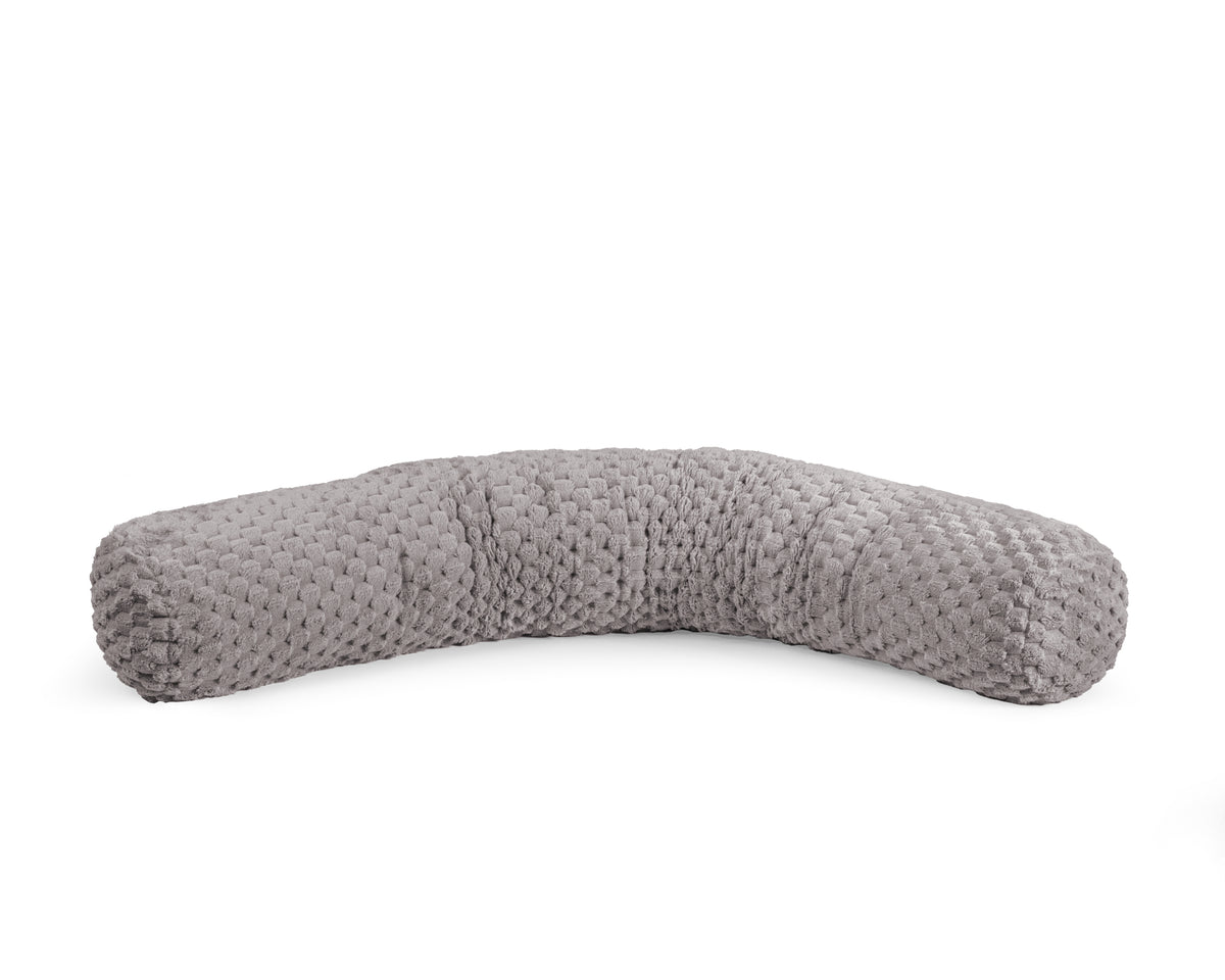 Bodykussen polyester taupe 140 x 20 cm, met afneembare wasbare hoes voor slaapkamer