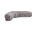 Bodykussen polyester taupe 140 x 20 cm, met afneembare wasbare hoes voor slaapkamer