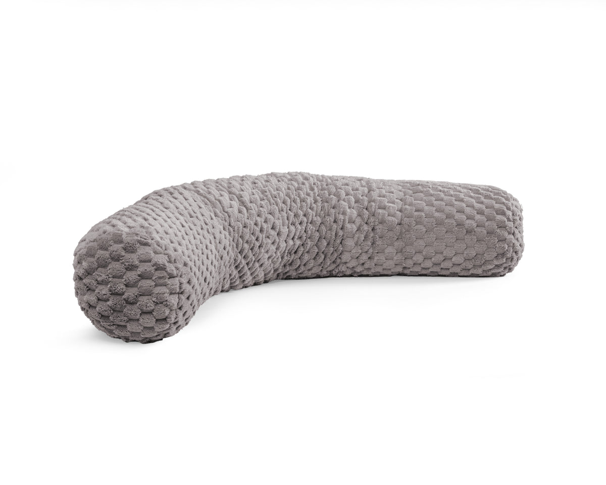 Bodykussen polyester taupe 140 x 20 cm, met afneembare wasbare hoes voor slaapkamer