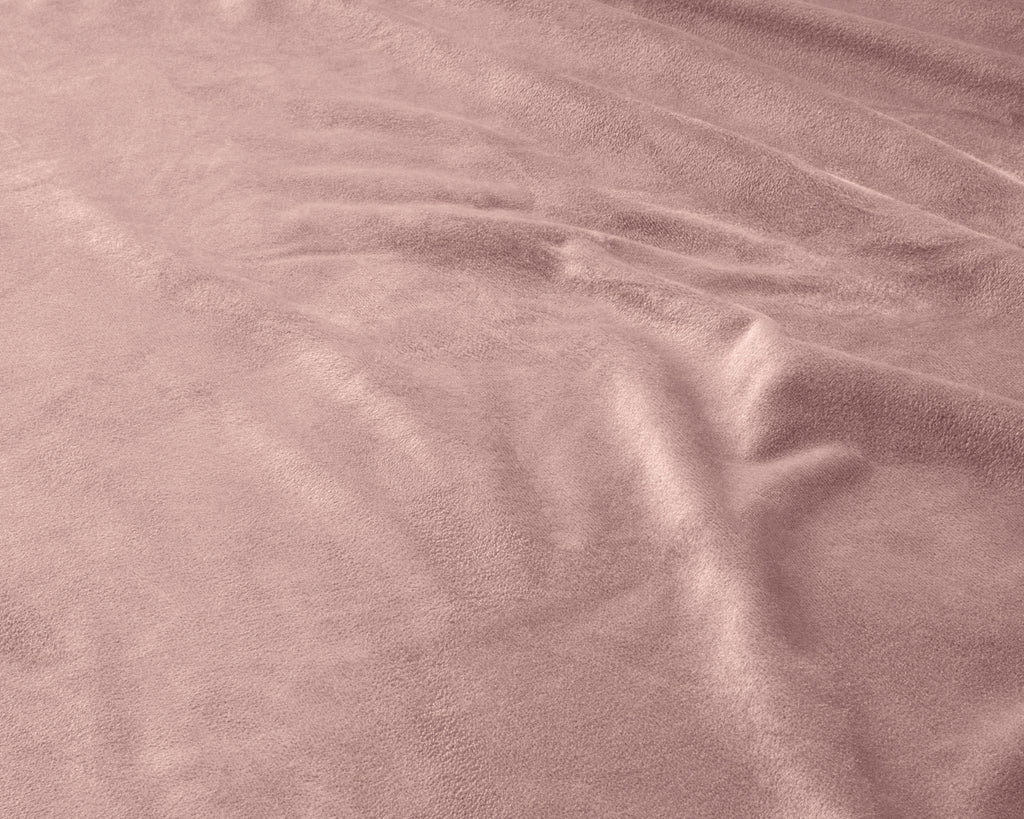 Hoeslaken velours polyester oudroze 90 x 200 cm, hoekhoogte 30 cm, strijkvrij voor de slaapkamer