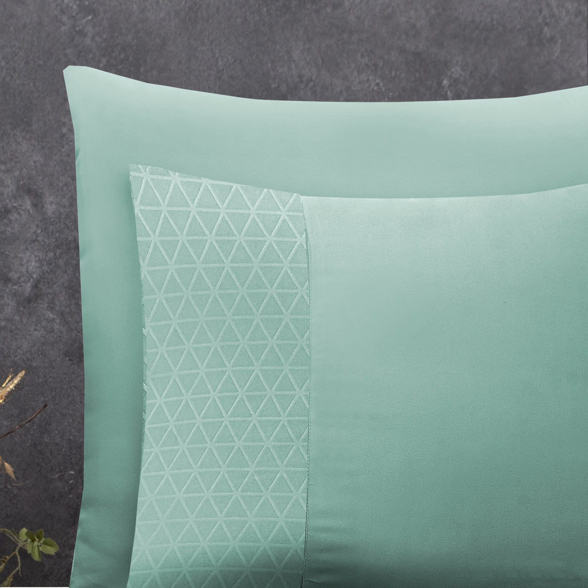 Dekbedovertrek microvezel Berlin Embossed mintgroen 200 x 220 cm, met kussensloop 60 x 70 cm