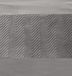 Dekbedovertrek velvet polyester zand/grijs, Crossline, 140 x 220 cm, met kussenslopen 60 x 70 cm