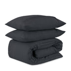 Dekbedovertrek microvezel gewassen antraciet 240 x 220 cm, met kussenslopen 60 x 70 cm