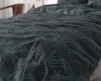 Dekbedovertrek micropercale Wavey geometrisch patroon 240 x 220 cm, met kussenslopen 60 x 70 cm