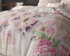Dekbedovertrek Gyna bloemenprint roze, 200 x 200/220 cm, voor de slaapkamer