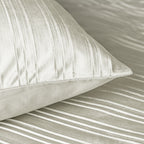Dekbedovertrek velvet fluweel beige effen 240 x 220 cm, met 2 kussenslopen