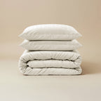 Dekbedovertrek velvet fluweel beige effen 240 x 220 cm, met 2 kussenslopen