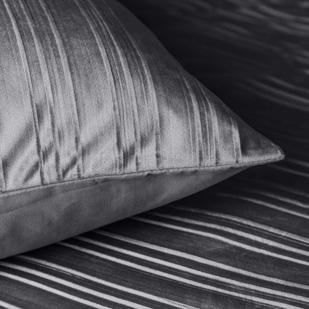 Dekbedovertrek fluweel polyester zwart 200 x 220 cm, met 2 kussenslopen, slaapkamer