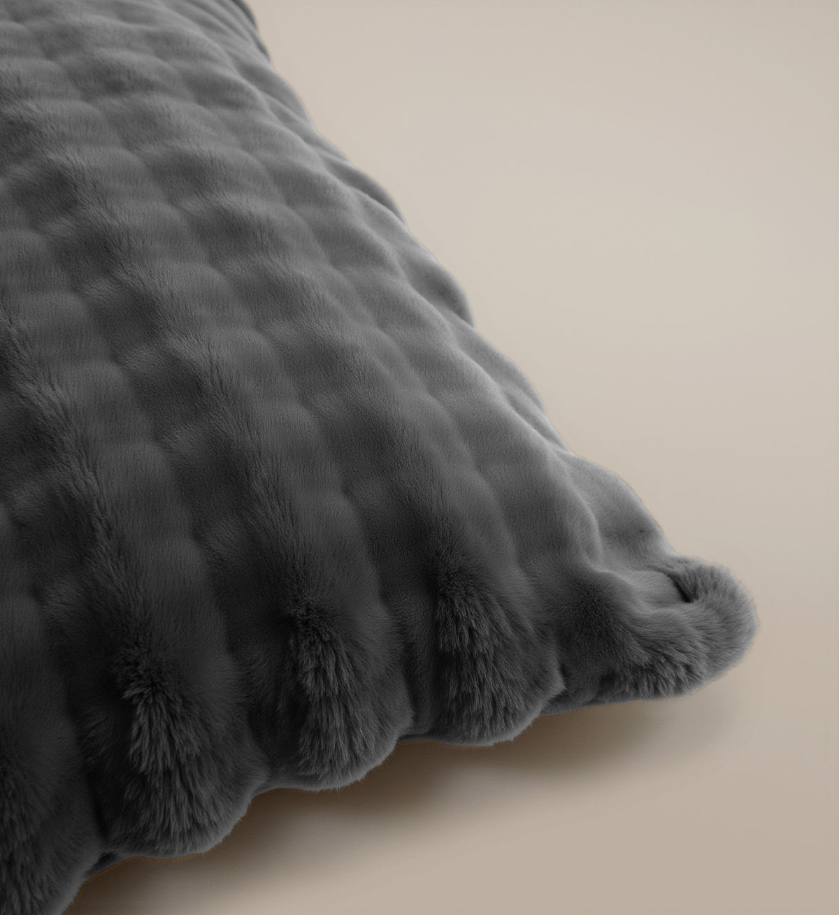 Dekbedovertrek pompom flanel fleece antraciet 140 x 220 cm, met kussenslopen voor de slaapkamer