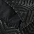 Dekbedovertrek teddy polyester chevron antraciet 200 x 200/220 cm, met kussenslopen voor de slaapkamer