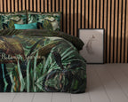 Dekbedovertrek botanische print groen De Botanische Tuin 240 x 200/220 cm, slaapkamer