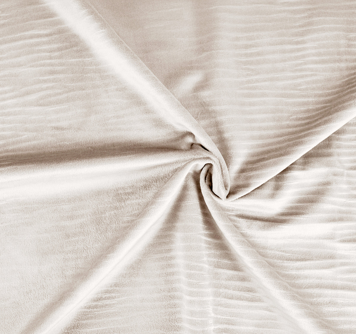 Dekbedovertrek fluweel crème 140 x 220 cm, met 1 kussensloop 60 x 70 cm