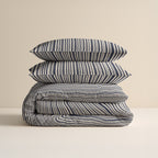 Dekbedovertrek katoen Regatta blauw gestreept 200 x 220 cm, met 2 kussenslopen 60 x 70 cm
