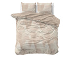 Dekbedovertrek katoen Blush Hoeken zand beige 200 x 220 cm, met 2 kussenslopen 60 x 70 cm