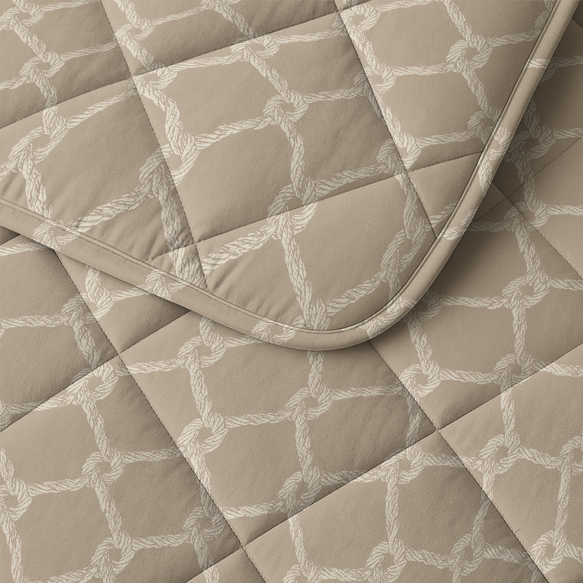 Lazy dekbed alles-in-één polyester microvezel zand, 200 x 220 cm, met 2 kussenslopen 60 x 70 cm