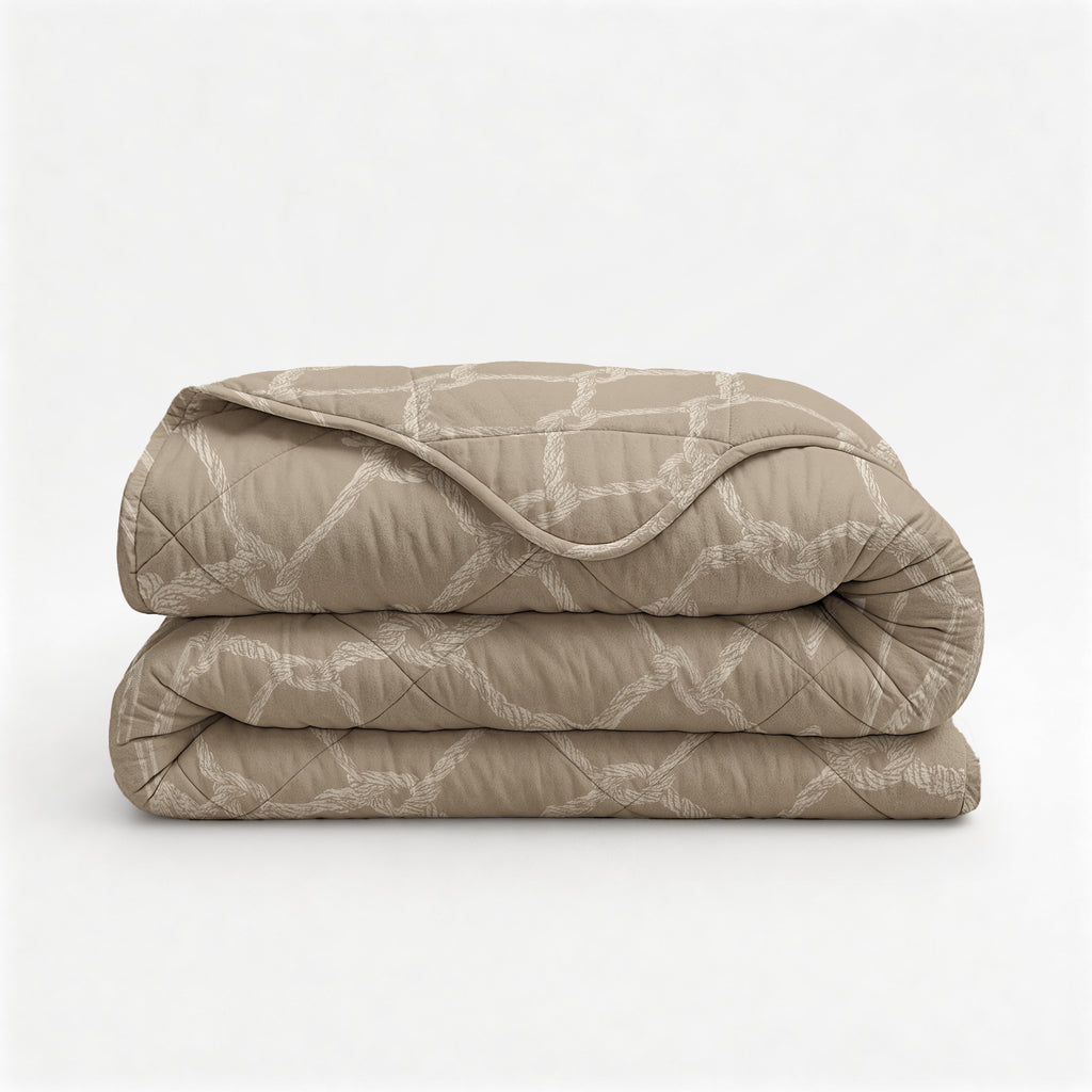 Lazy dekbed alles-in-één polyester microvezel zand, 200 x 220 cm, met 2 kussenslopen 60 x 70 cm