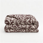 Lazy dekbed 2-in-1 polyester microvezel Denzo rood/bruin/wit 140 x 220 cm, met kussensloop 60 x 70 cm