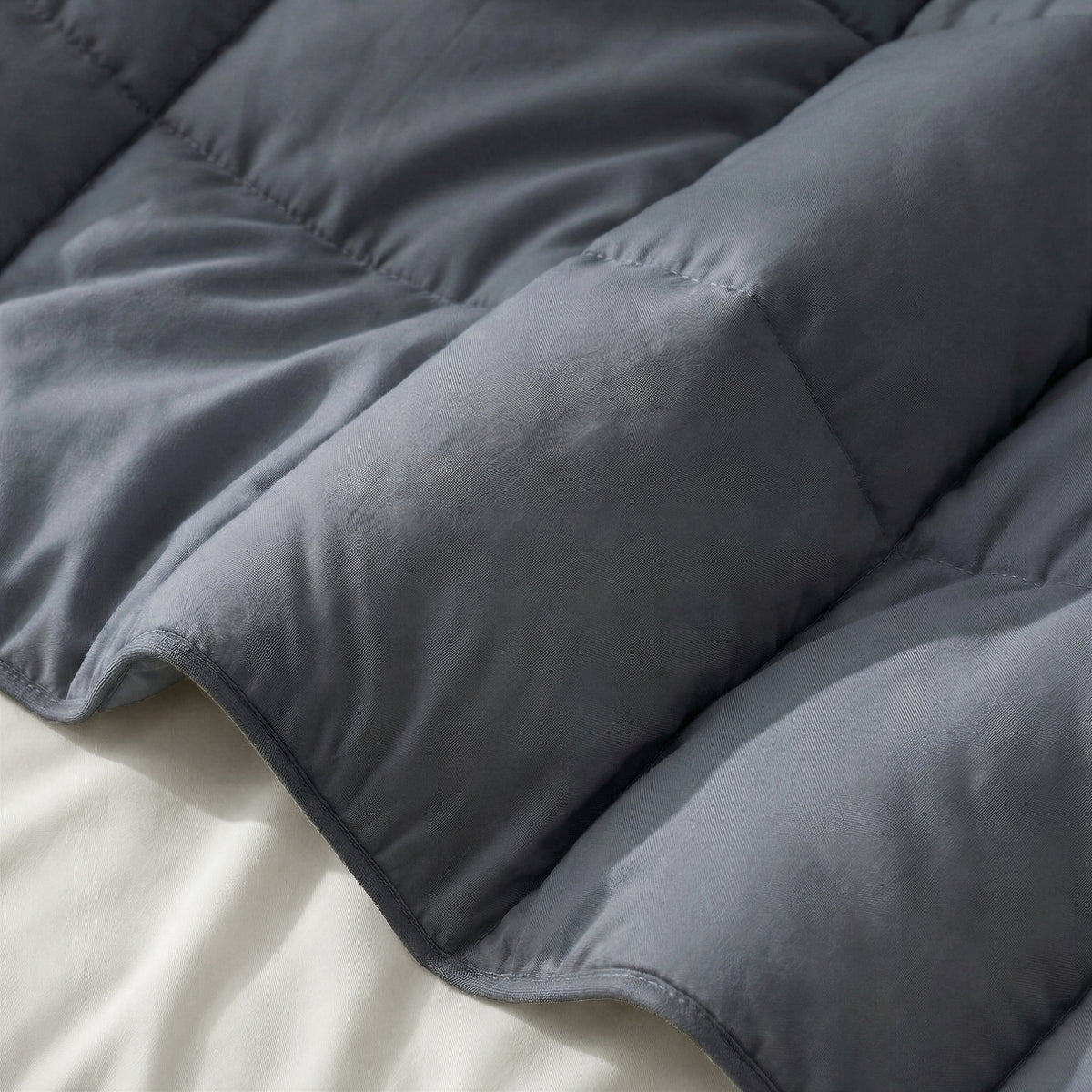 Lazy Dekbed katoen percale antraciet 240 x 220 cm, dekbed en overtrek in één voor tweepersoonsbed