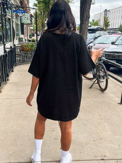 Women's Oversize T-Shirt Dress Brooklyn New York Streetwear Casual