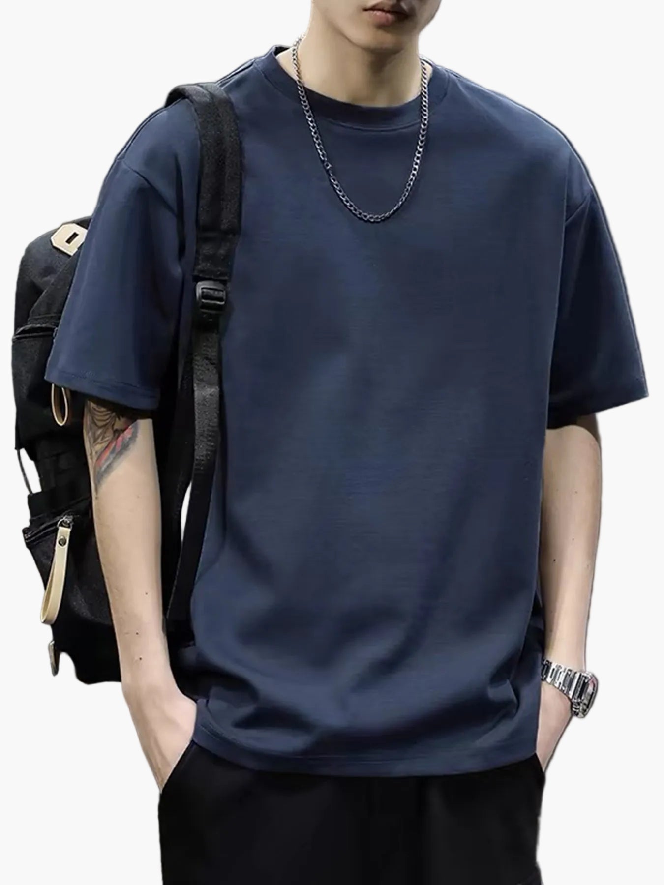 Men's Basic Street Style Short Sleeve T-Shirt – Casual Fashion for Everyday and Leisure