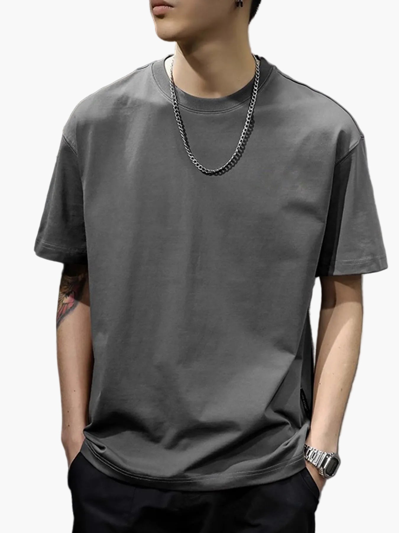 Men's Basic Street Style Short Sleeve T-Shirt – Casual Fashion for Everyday and Leisure