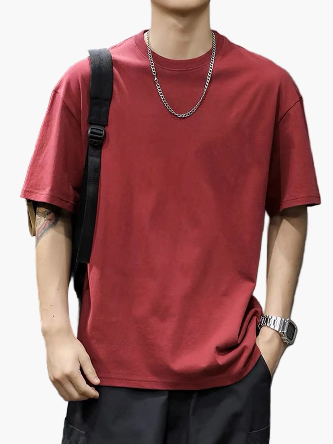 Men's Basic Street Style Short Sleeve T-Shirt – Casual Fashion for Everyday and Leisure