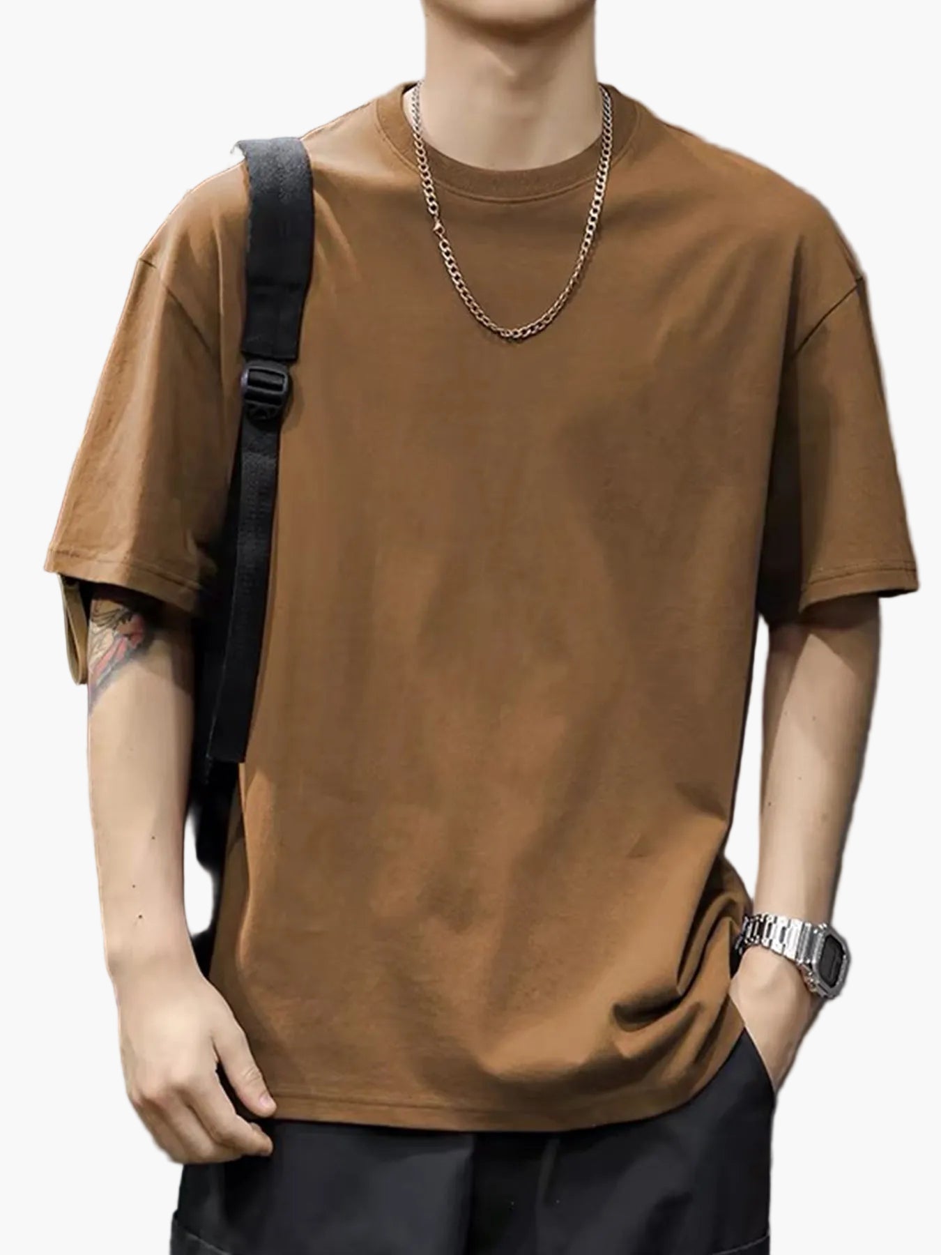 Men's Basic Street Style Short Sleeve T-Shirt – Casual Fashion for Everyday and Leisure