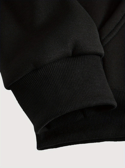 Two-piece men's hooded jacket with a zipper – Two-tone & graphic print