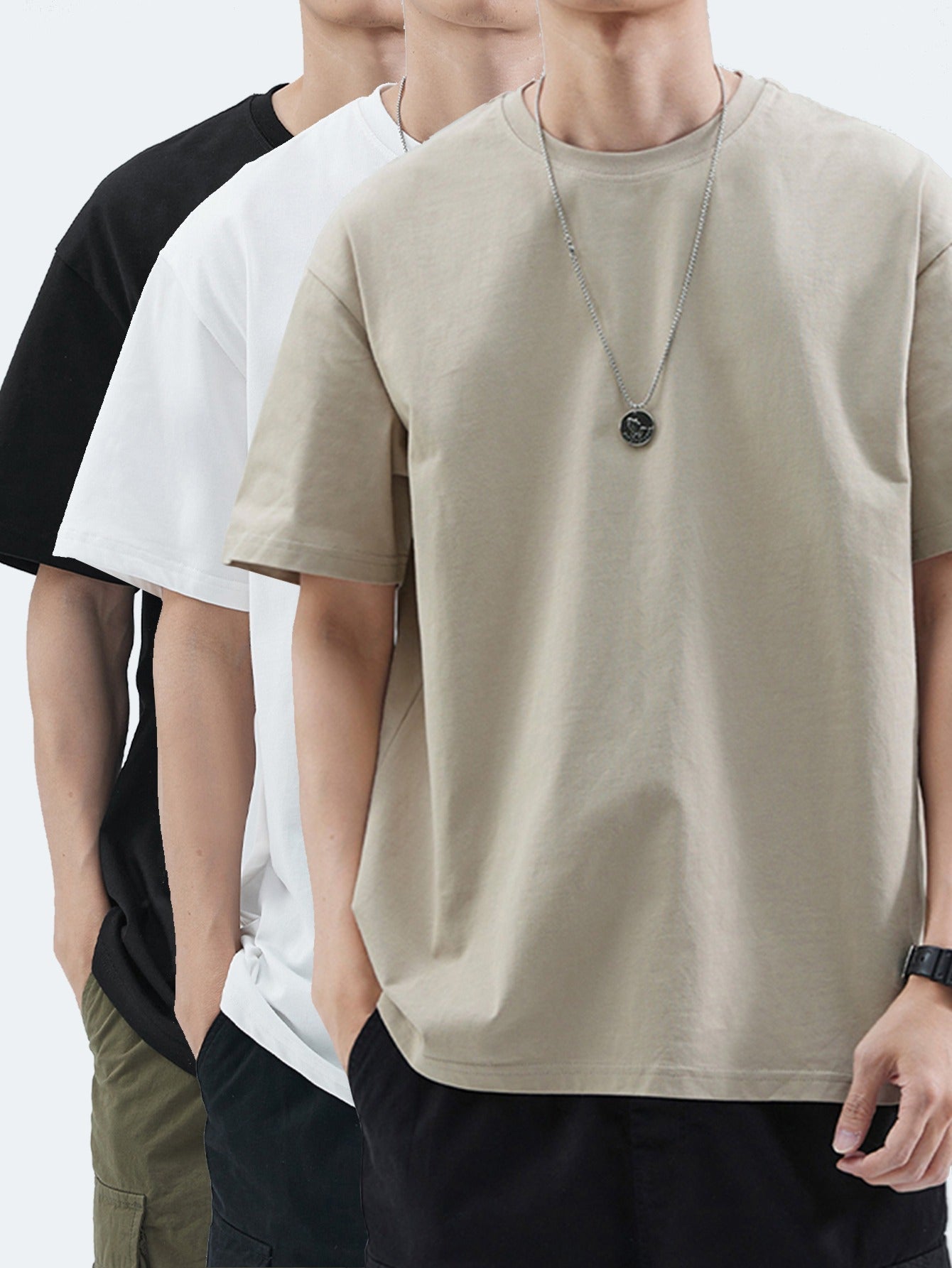 Herren Basic Oversize T-Shirt im 3er-Pack – Lässiger Alltag & Streetwear Stil