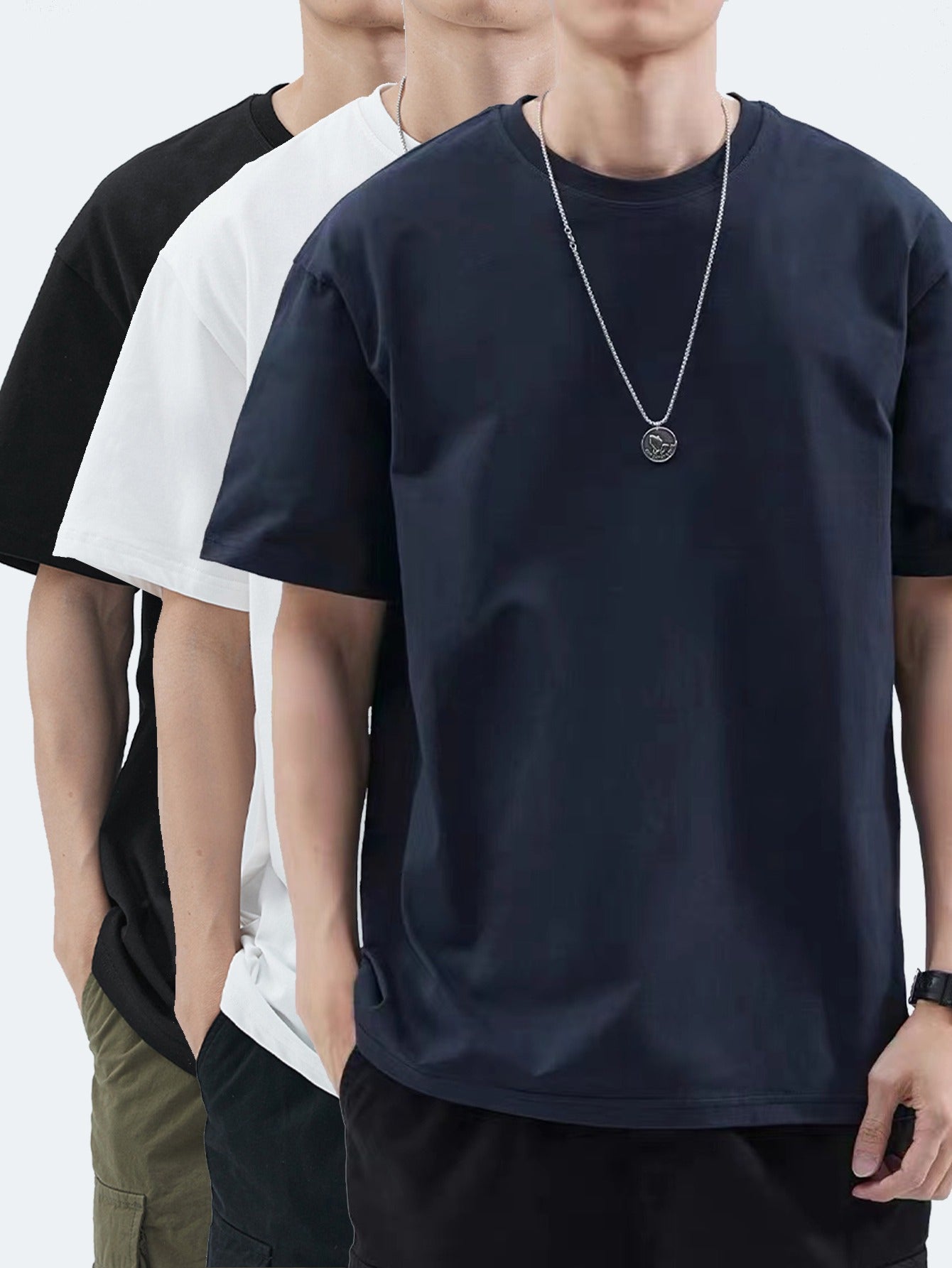 Herren Basic Oversize T-Shirt im 3er-Pack – Lässiger Alltag & Streetwear Stil