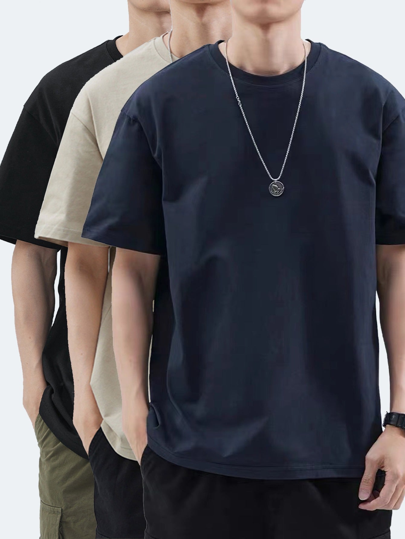 Herren Basic Oversize T-Shirt im 3er-Pack – Lässiger Alltag & Streetwear Stil