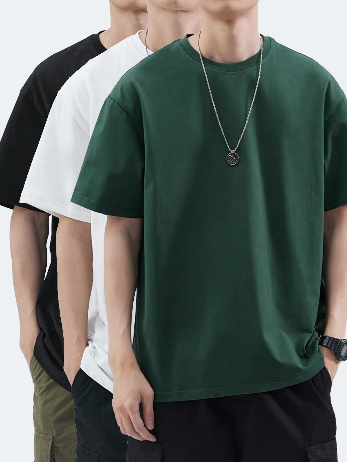 Herren Basic Oversize T-Shirt im 3er-Pack – Lässiger Alltag & Streetwear Stil