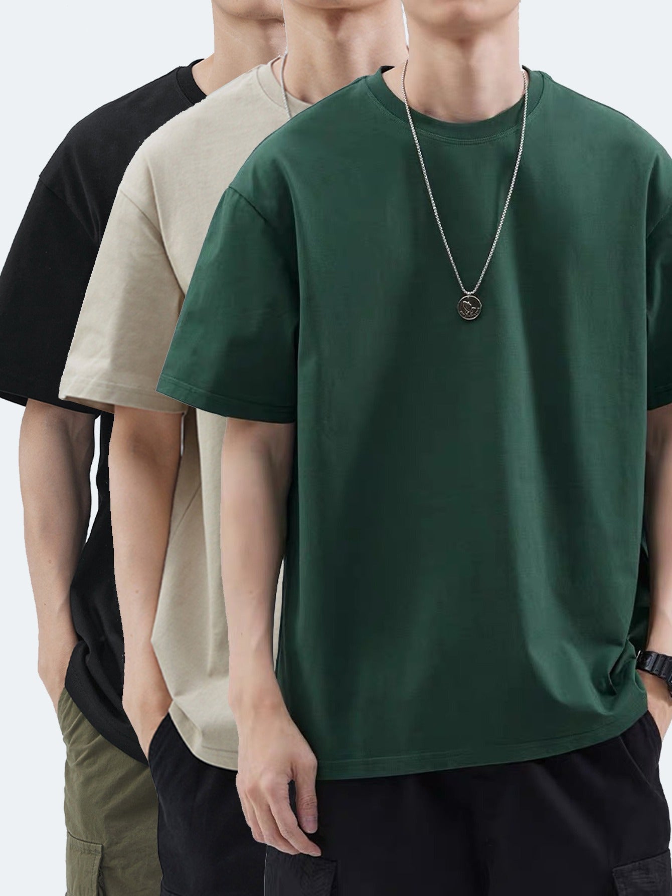 Herren Basic Oversize T-Shirt im 3er-Pack – Lässiger Alltag & Streetwear Stil