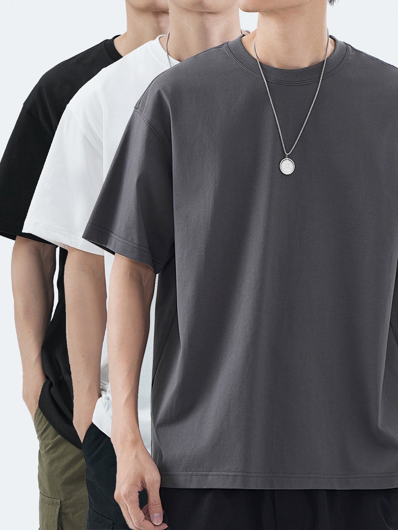 Herren Basic Oversize T-Shirt im 3er-Pack – Lässiger Alltag & Streetwear Stil