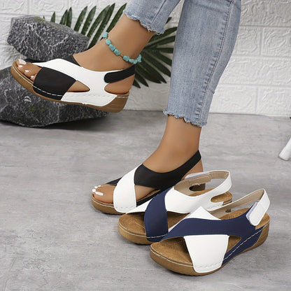 Women's Comfortable Sandals with Wedge Sole for Leisure and Summer