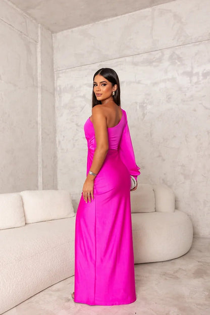 Women's One-Shoulder Evening Dress Elegant Asymmetrical Festive Gala