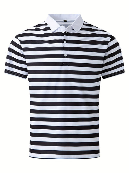 Herren Polo-Shirt mit Streifen – Maritimer Casual-Look für Sommer und Freizeit