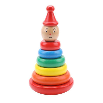 Children's Stacking Toy Wooden Rainbow Tower – Educational Toy for Boys and Girls, Montessori Pedagogy