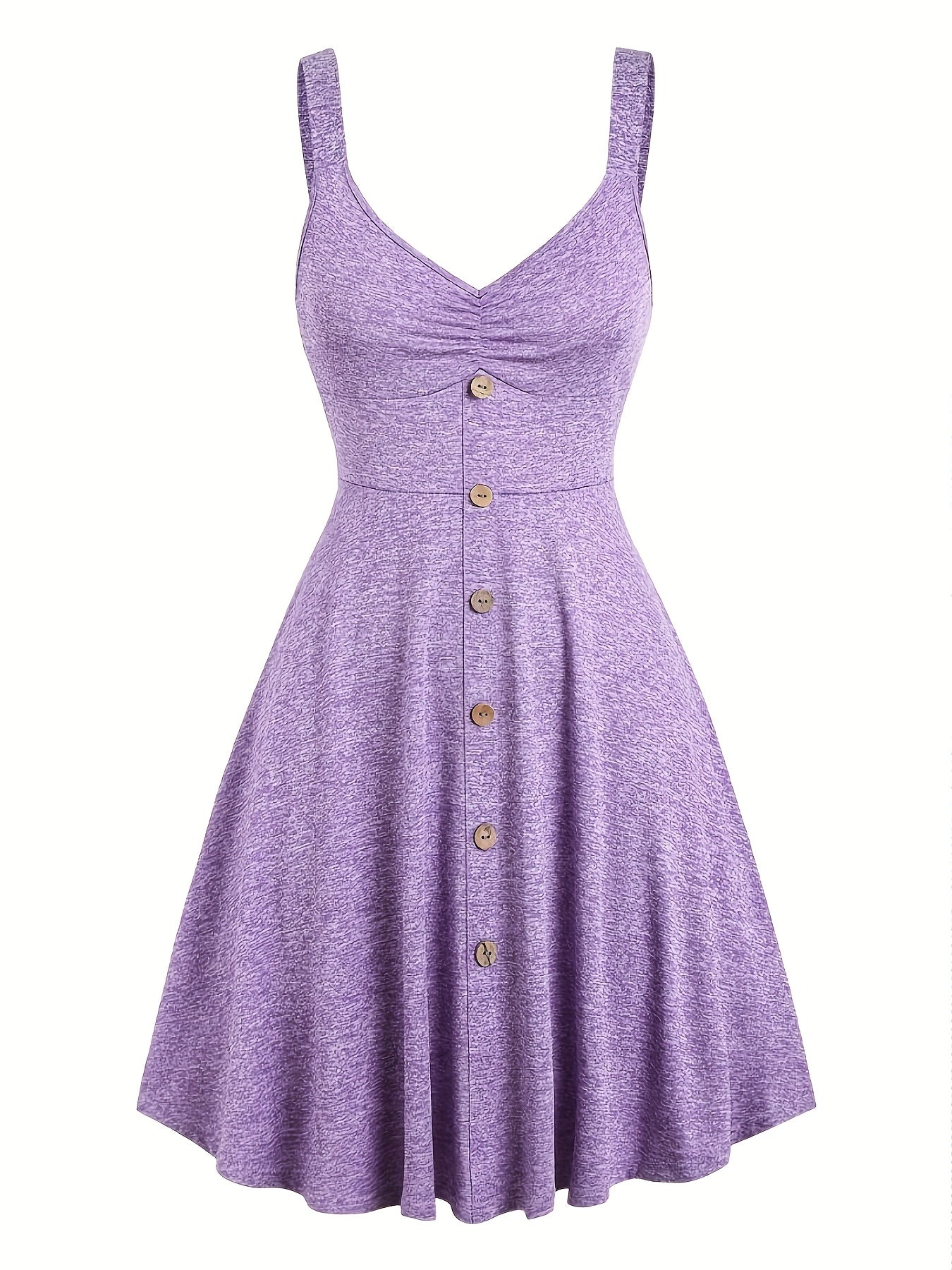 Damen Sommerkleid Elegant mit Knopfleiste und Trägern – Freizeit & Alltag