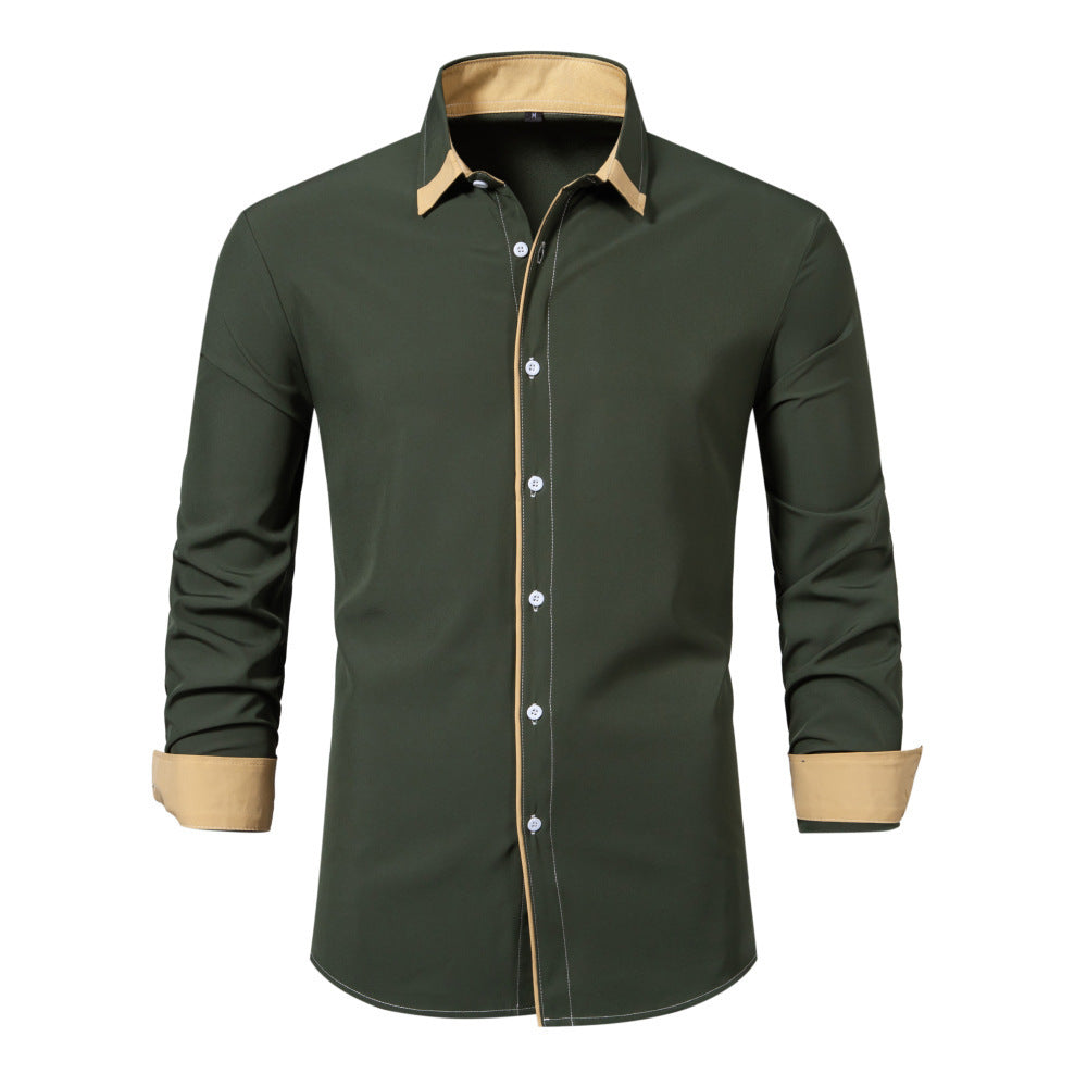 Christina – Casual long-sleeve shirt with color-coordinated design