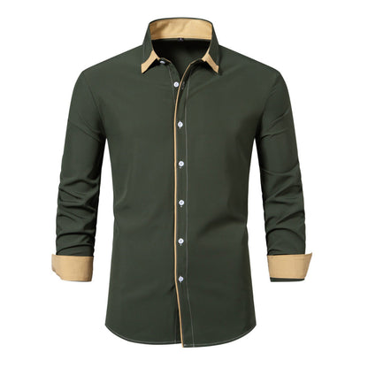 Christina – Casual long-sleeve shirt with color-coordinated design