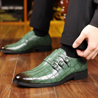 Herren Business-Schuhe Vintage Stil mit Schnallen – Elegante Freizeitschuhe für Büro und festliche Anlässe